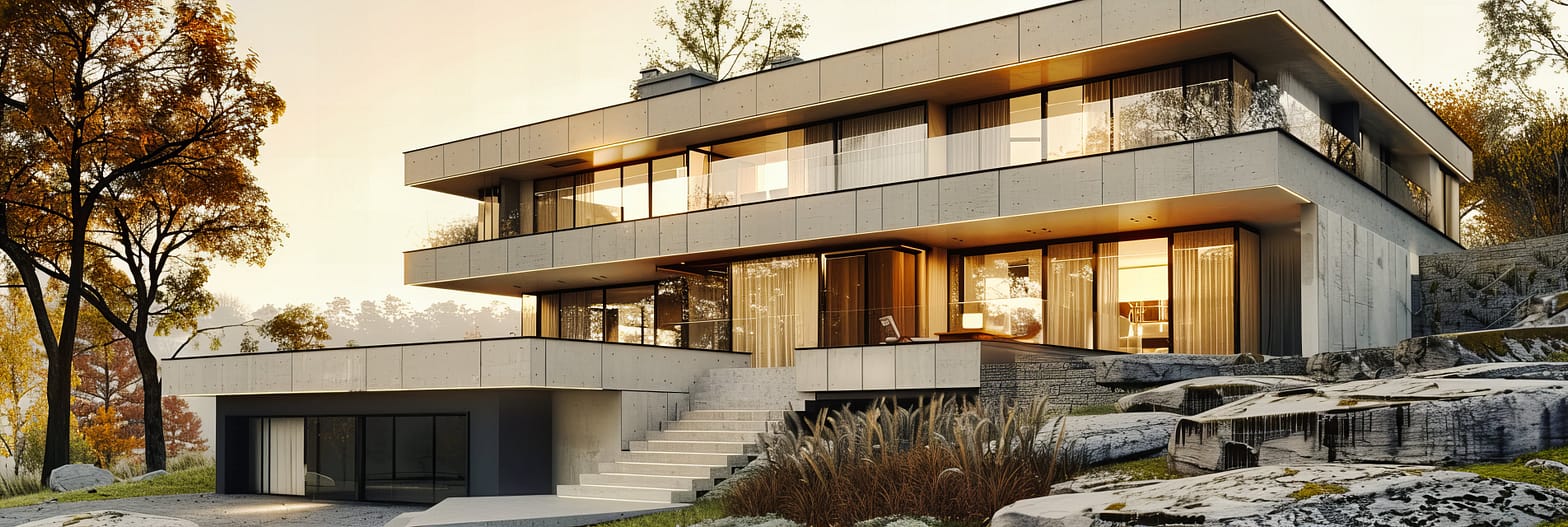 Modern luxury Sotogrande hillside villa with panoramic windows and minimalist architecture